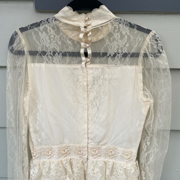 Vintage Gunne Sax Ivory Prairie Wedding Dress - Picture 7 of 14